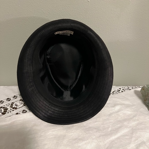 Black Fedora Hat vintage Dobbs hat Ganster Jazz style - Picture 5 of 6